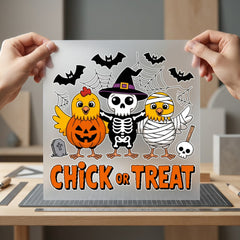 Chick Treat Halloween Spooky Halloween Funny Ready to Press DTF Transfer for Dtf