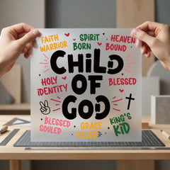 Child God Faith-inspired Diy Christian Faith Ready to Press DTF Transfer for Dtf