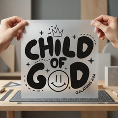 Child God Galatians Christian Christian Faith Ready to Press DTF Transfer for Dtf