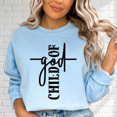 Child of God Cross | Faith Identity Sweatshirt - Luckets.com