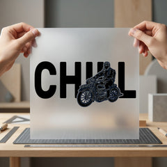 Chill Biker Motorcycle Retro Vintage Retro Ready to Press DTF Transfer for Dtf