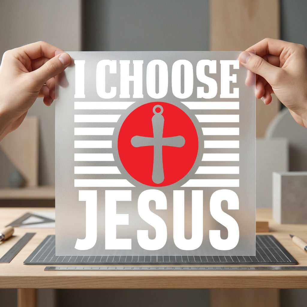 Choose Jesus Christian Diy Christian Faith Ready to Press DTF Transfer for Dtf