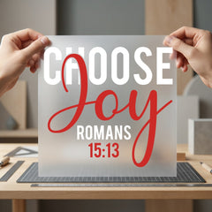Choose Joy Romans Inspirational Christian Faith Ready to Press DTF Transfer for Dtf