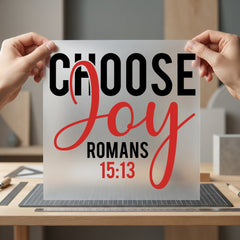 Choose Joy Romans Inspirational Christian Faith Ready to Press DTF Transfer for Dtf