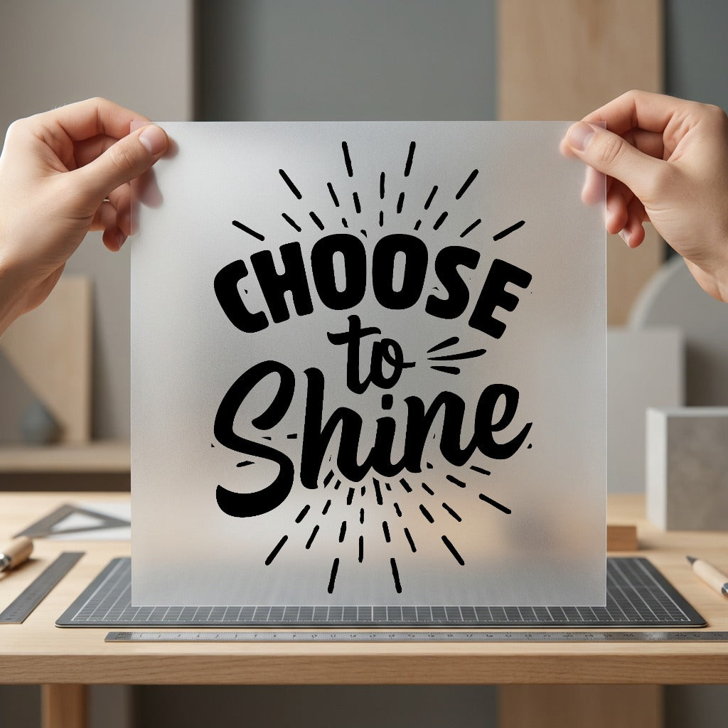 Choose Shine Motivational Diy Women Empowerment Collection Positive Vibes Collection Ready to Press DTF Transfer for Dtf