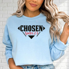 Chosen 1 Peter 2:9 | Bold Identity Statement Sweatshirt - Luckets.com
