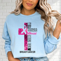 Christ Strengthens Me | Breast Cancer Awareness Sweatshirt - Luckets.com