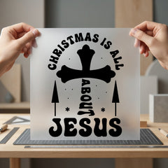 Christmas All About Jesus Christian Faith Ready to Press DTF Transfer for Dtf