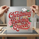 Christmas Baking Queen Festive Christmas Ready to Press DTF Transfer for Dtf