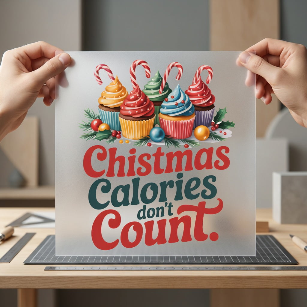Christmas Calories Don Count Christmas Funny Ready to Press DTF Transfer for Dtf