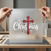 Christmas Cross Snowflakes Festive Christian Faith Ready to Press DTF Transfer for Dtf