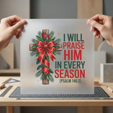 Christmas Cross Verse Faith-inspired Christian Faith Ready to Press DTF Transfer for Dtf