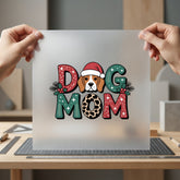 Christmas Dog Mom Holiday Christmas Winter Ready to Press DTF Transfer for Dtf