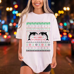 Christmas Dolphins Ugly Sweater Christmas Ready to Press DTF Transfer for Dtf