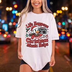Christmas Duck Boombox Retro Christmas Funny Ready to Press DTF Transfer for Dtf