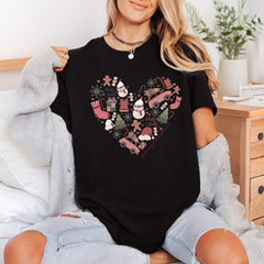 Christmas Holiday Elements Heart Christmas Winter Ready to Press DTF Transfer for Dtf