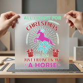 Christmas Horse Wish Humorous Christmas Mom Ready to Press DTF Transfer for Dtf