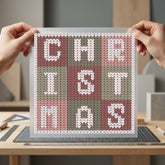Christmas Knitted Block Holiday Christmas Ready to Press DTF Transfer for Dtf