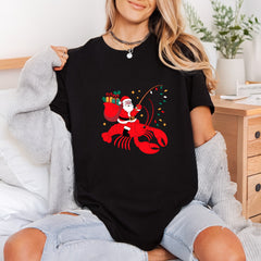 Christmas Lobster Santa Holiday Christmas Funny Ready to Press DTF Transfer for Dtf