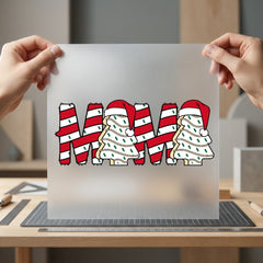 Christmas Mama Holiday Diy Christmas Mom Ready to Press DTF Transfer for Dtf