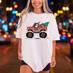 Christmas Monster Truck Holiday Christmas Funny Ready to Press DTF Transfer for Dtf