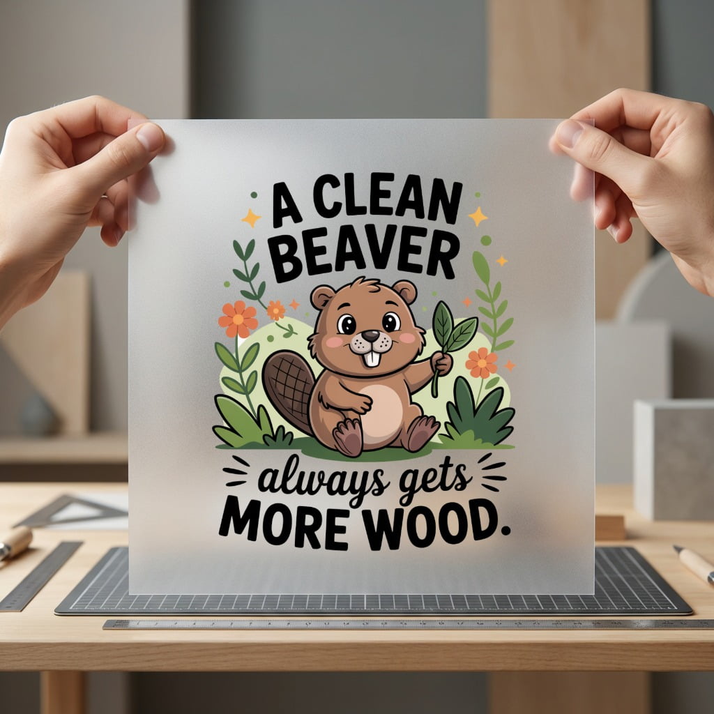 Clean Beaver Always Gets Dad Funny Ready to Press DTF Transfer for Dtf