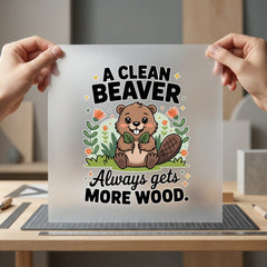 Clean Beaver Always Gets Funny Sarcastic Ready to Press DTF Transfer for Dtf