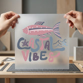 Coastal Vibes Fish Waves Beach & Ocean Collection Cute Animals Collection Ready to Press DTF Transfer for Dtf