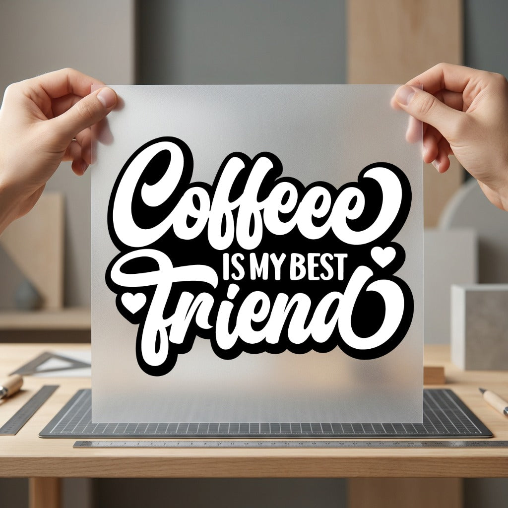 Coffee Friend Retro Diy Funny Sarcastic Ready to Press DTF Transfer for Dtf
