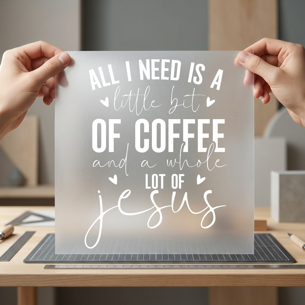 Coffee Jesus Christian Quote Christian Faith Ready to Press DTF Transfer for Dtf