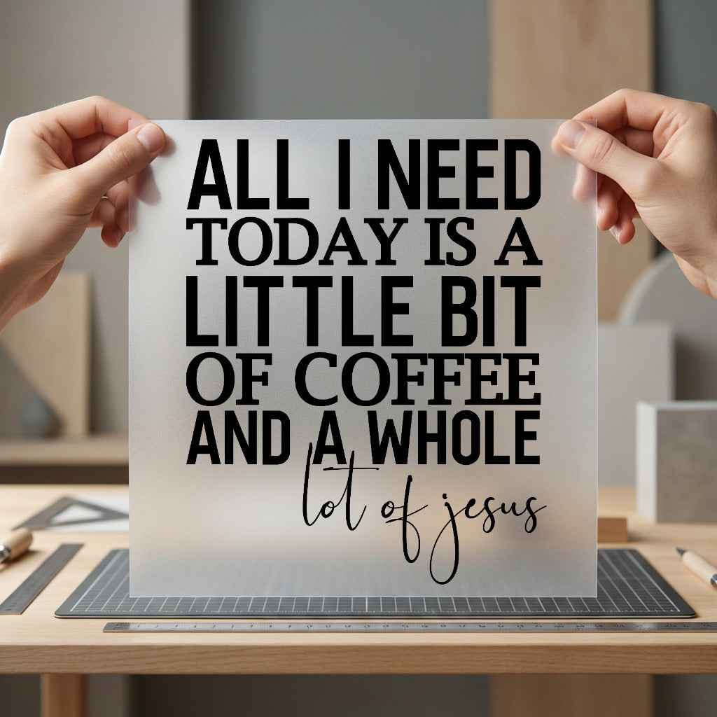 Coffee Jesus Quote Faith-based Christian Faith Ready to Press DTF Transfer for Dtf