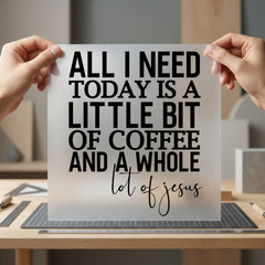Coffee Jesus Quote Faith-based Christian Faith Ready to Press DTF Transfer for Dtf