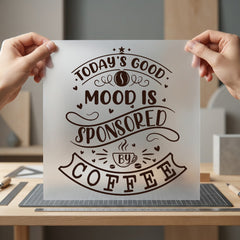 Coffee Mood Retro Diy Funny Sarcastic Ready to Press DTF Transfer for Dtf