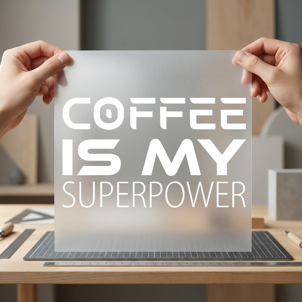 Coffee Superpower Motivational Diy Funny Sarcastic Ready to Press DTF Transfer for Dtf