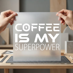 Coffee Superpower Motivational Diy Funny Sarcastic Ready to Press DTF Transfer for Dtf