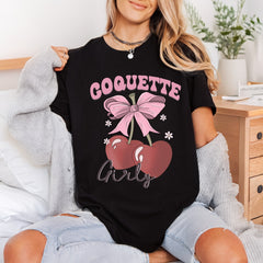 Coquette Girly Aesthetic Cherry Retro Aesthetic Ready to Press DTF Transfer for Dtf