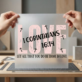 Corinthians Love Verse Christian Christian Faith Ready to Press DTF Transfer for Dtf