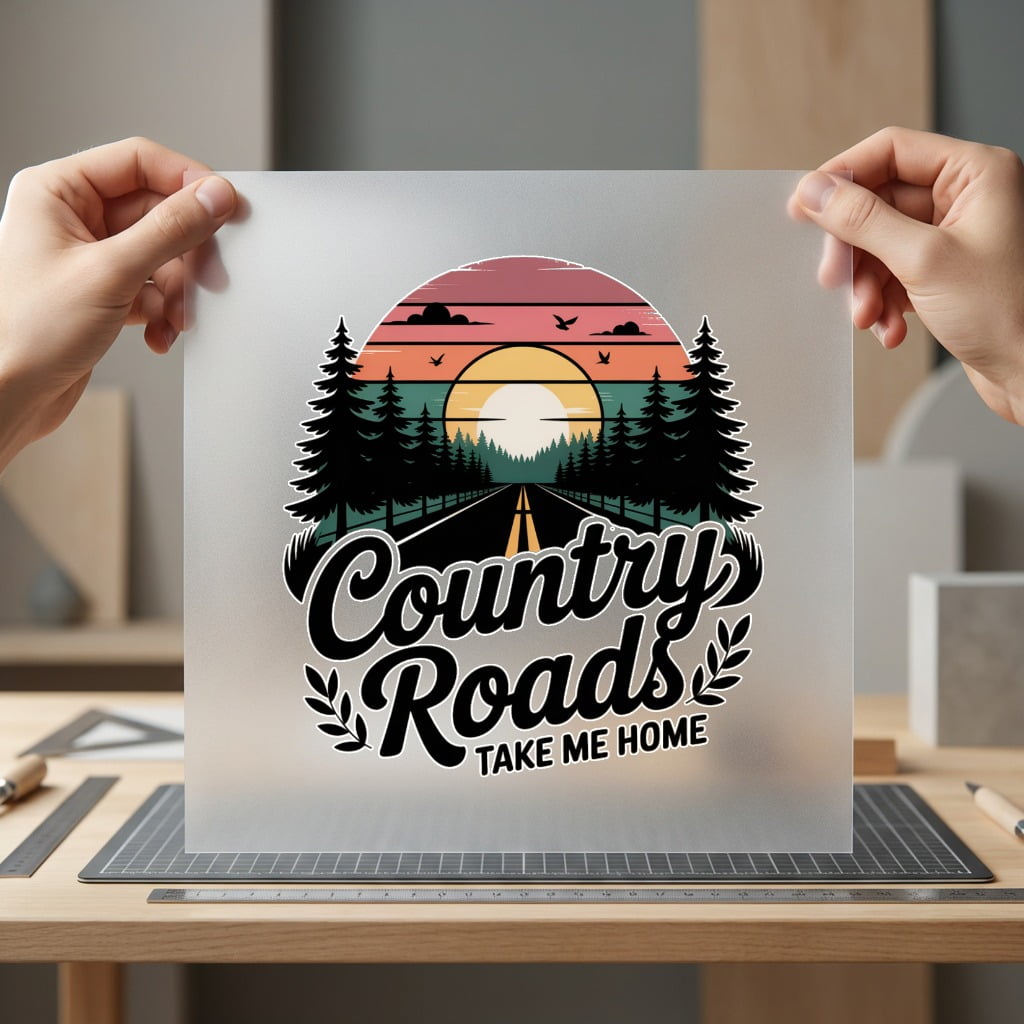 Country Roads Take Home Usa Vintage Ready to Press DTF Transfer for Dtf