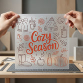 Cozy Season Autumn Vibes Thanksgiving Fall Ready to Press DTF Transfer for Dtf