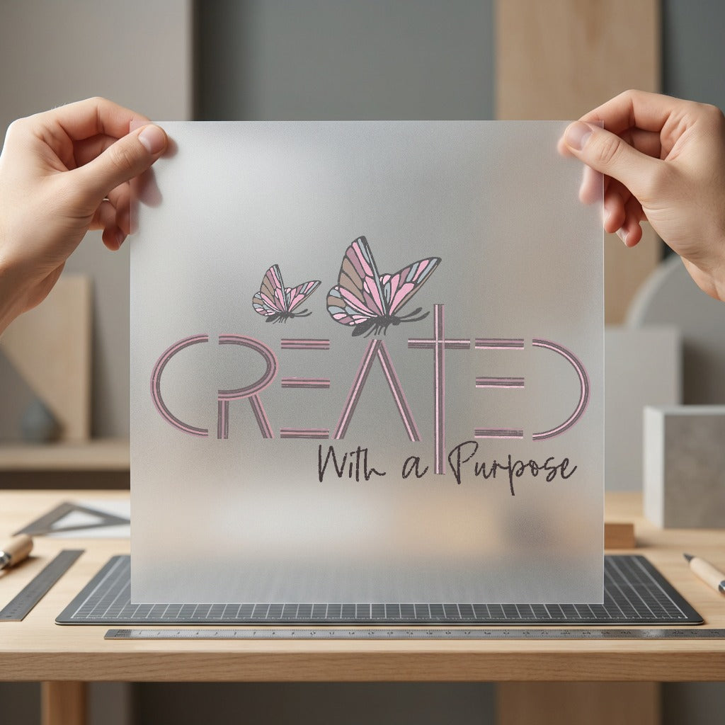 Created Purpose Butterfly Motivational Christian Faith Ready to Press DTF Transfer for Dtf