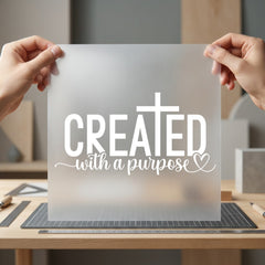Created Purpose Cross Faith-based Christian Faith Ready to Press DTF Transfer for Dtf