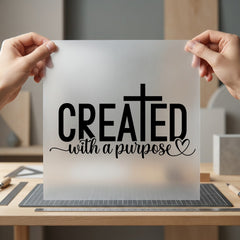 Created Purpose Cross Faith-based Christian Faith Ready to Press DTF Transfer for Dtf