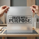 Created Purpose Motivational Diy Christian Faith Ready to Press DTF Transfer for Dtf