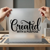 Created Purpose Motivational Diy Christian Faith Ready to Press DTF Transfer for Dtf