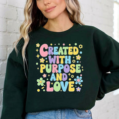 Created With Purpose | Joyful & Purposeful Sweatshirt - Luckets.com