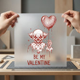 Creepy Clown Valentine Horror Halloween Valentine Ready to Press DTF Transfer for Dtf
