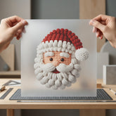 Crochet Santa Claus Holiday Christmas Ready to Press DTF Transfer for Dtf