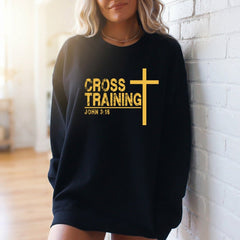 Cross Training | Faith & Fitness Sweatshirt - Luckets.com