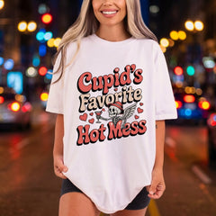 Cupid Favorite Hot Mess Halloween Valentine Ready to Press DTF Transfer for Dtf