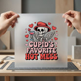 Cupid Favorite Hot Mess Valentine Funny Ready to Press DTF Transfer for Dtf